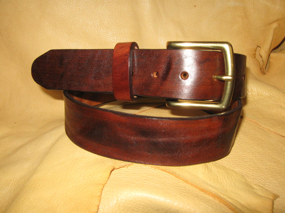 Hand-Stained Heavy Harness Leather Belt - Sur Tan Mfg. Co.