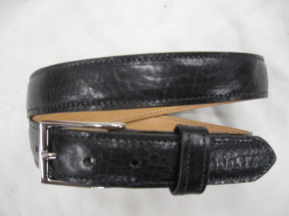 Shrunken High-Gloss Cowhide Stitched, Feather-Edged Leather Belt - Sur Tan Mfg. Co.