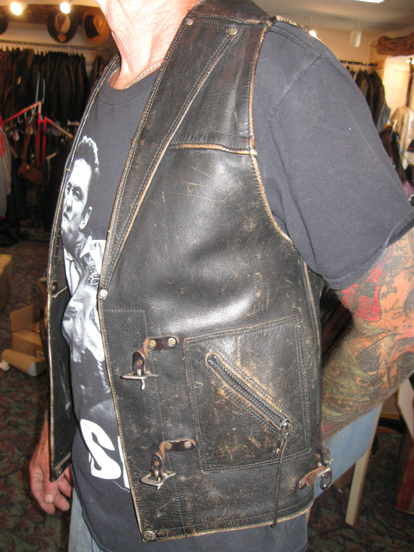 Sur Tan Leather Biker Vests Look Great for Decades