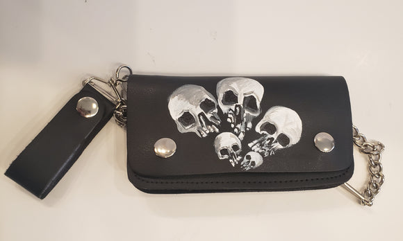 Handmade Skull Biker Wallet with Chain - Sur Tan Mfg. Co.