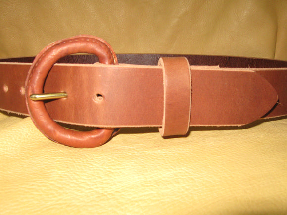 Leather-Covered Buckle Harness Leather Belt - Sur Tan Mfg. Co.