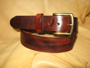 Hand-Stained Heavy Harness Leather Belt - Sur Tan Mfg. Co.