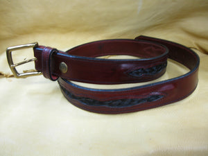 Braided Dark Horsehair Harness Leather Belt - Sur Tan Mfg. Co.