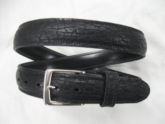 Shrunken American Bison Stitched, Feather-Edged Leather Belt - Sur Tan Mfg. Co.