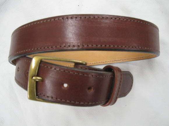 Smooth, Waxy Stitched Cowhide Leather Belt - Sur Tan Mfg. Co.