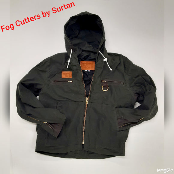Fog Cutters waxed sailcloth hooded jacket